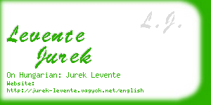 levente jurek business card
